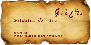 Golobics Írisz névjegykártya